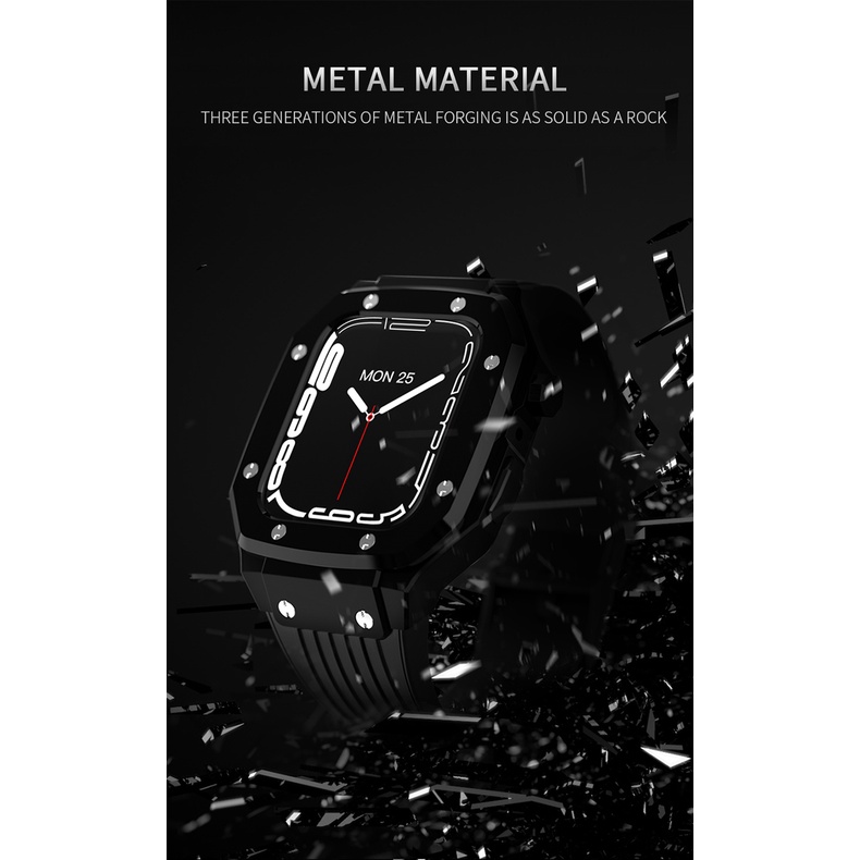 Ốp Bảo Vệ Bằng Silicon PC Dành Cho Đồng Hồ Thông Minh Apple Watch Case Series 8 7 6 SE 5 4 45mm 44mm