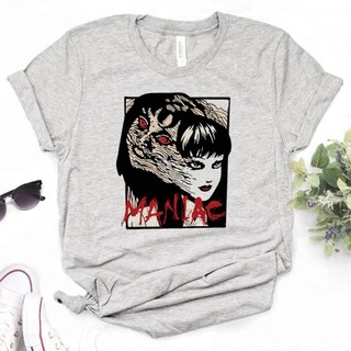 Junji ito Áo Thun Nữ Tay Ngắn In Hình anime Thời Trang