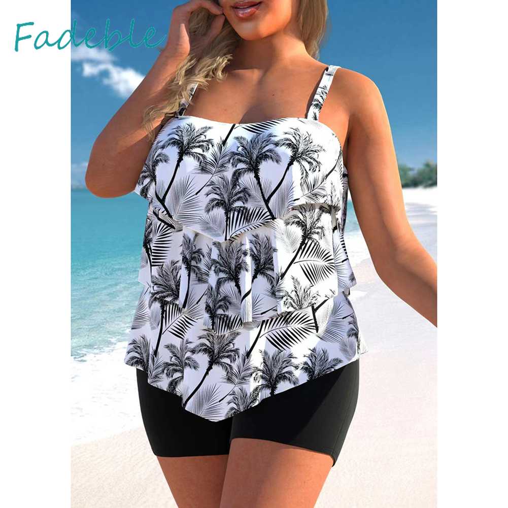 Bộ Đồ Bơi Hai Mảnh In Họa Tiết Kỹ Thuật Số Màu Gradient Thời Trang Cho Nữ