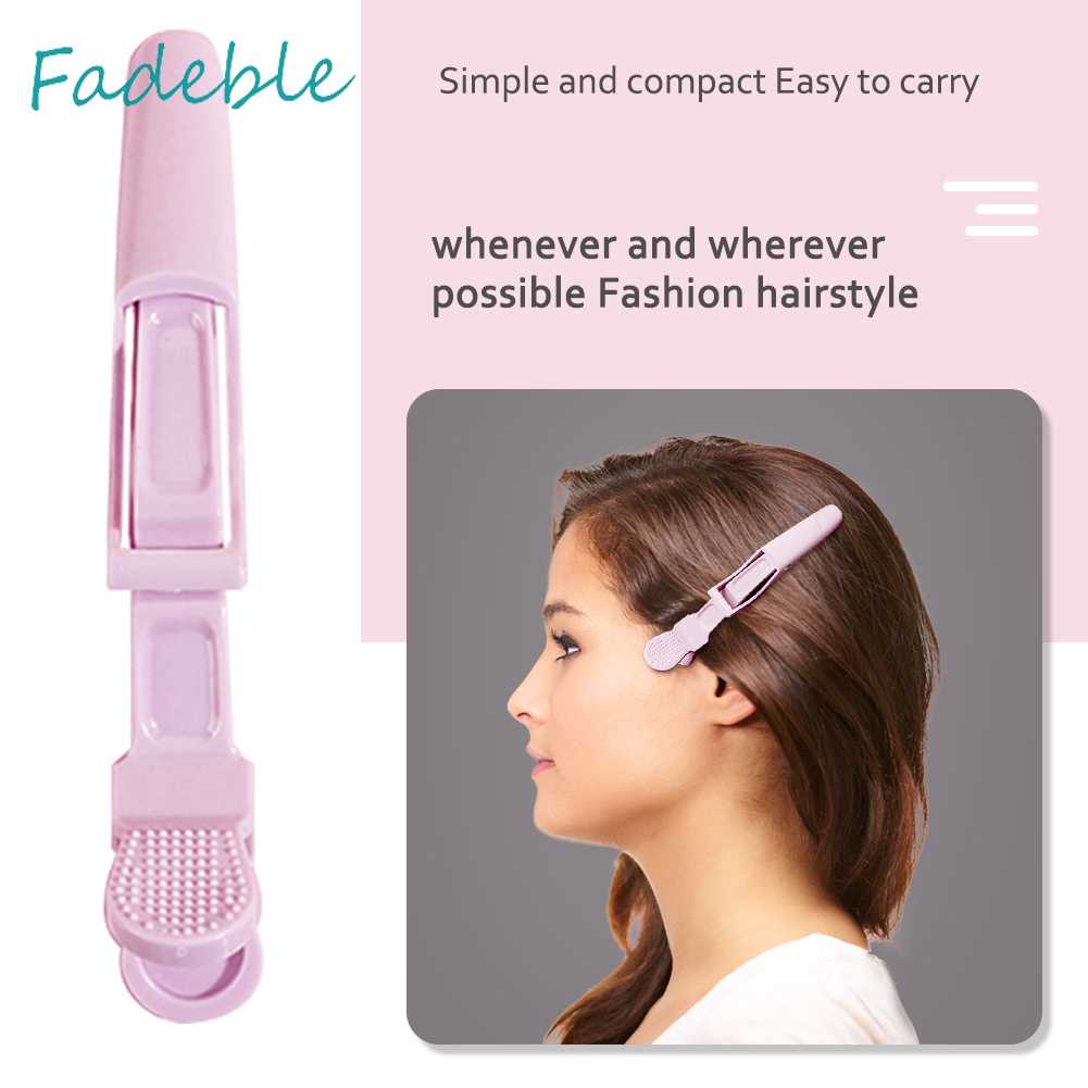 Kẹp Tóc Cá Sấu Bằng Nhựa Bền Thiết Kế Lò Xo Đôi Tạo Kiểu Tóc