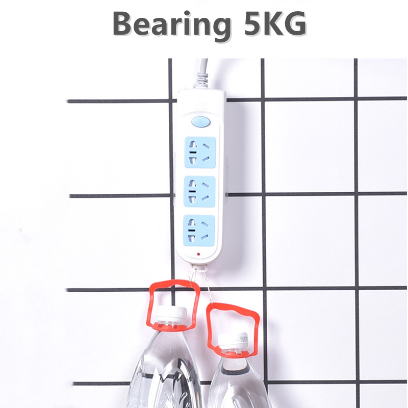 1 Móc Treo Dây Cáp Dính Tường Hai Mặt Có Giác Hút Mạnh Giá Đỡ