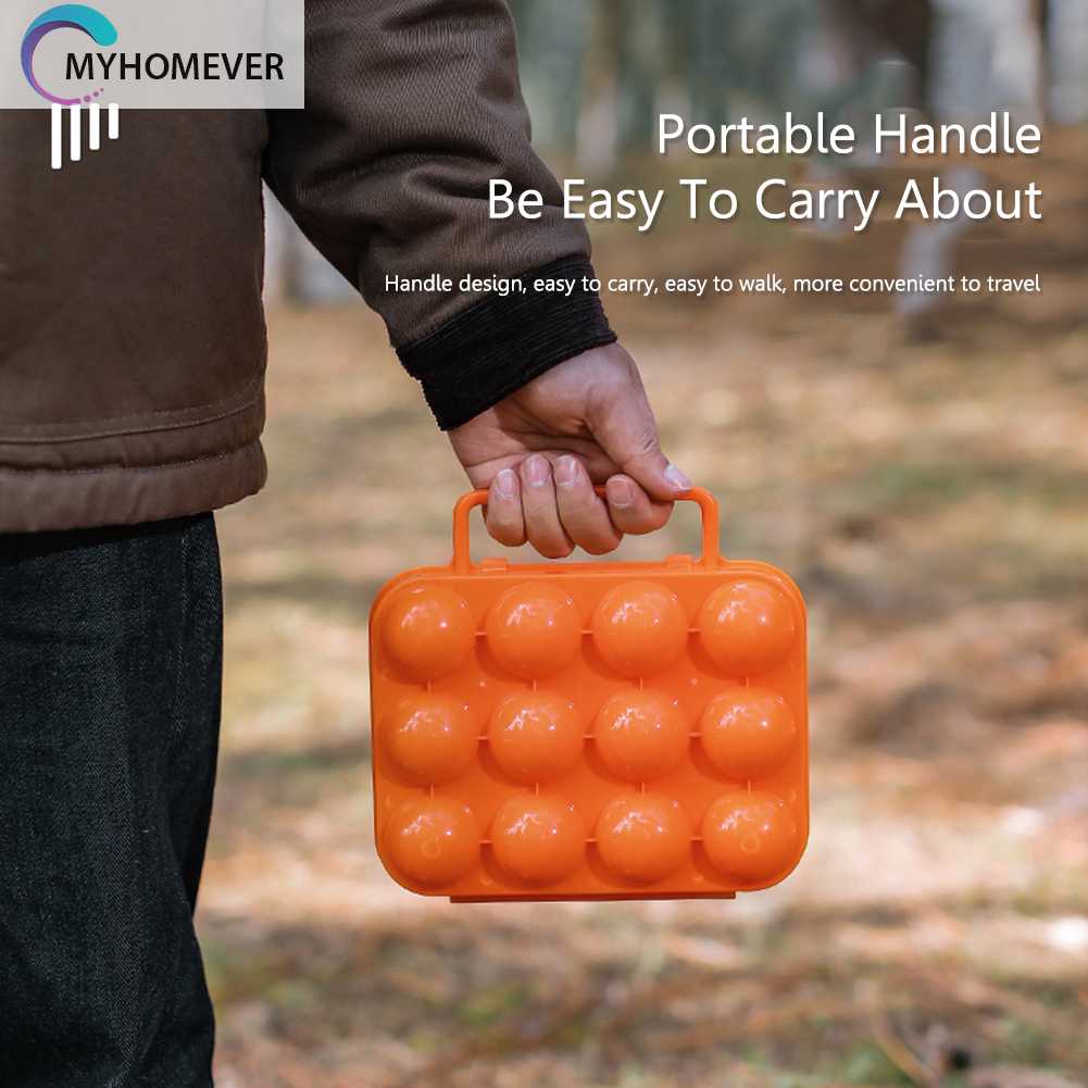 Hộp Đựng Trứng 12 Ngăn Bằng Nhựa Tiện Dụng Mang Theo Du Lịch Cắm Trại