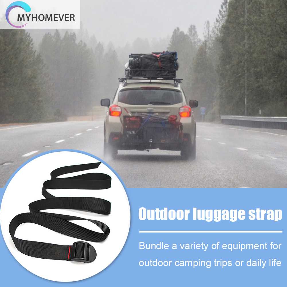 Dây Đai Buộc Hành Lý Màu Đen Tiện Dụng Khi Đi Cắm Trại