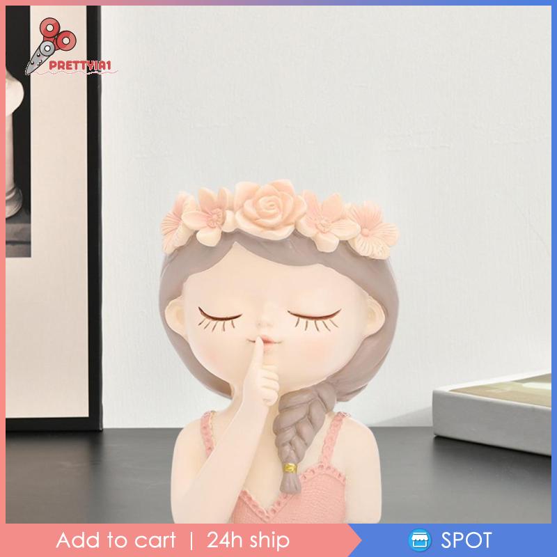 1 Chậu Hoa Hình Chân Dung Dễ Thương Kích Thước 7x7x11cm