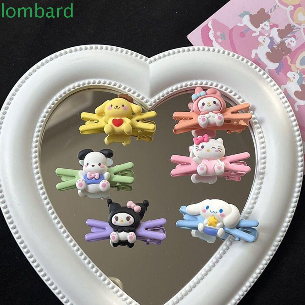 Kẹp Tóc Mỏ Vịt In Họa Tiết Hoạt Hình Kuromi My Melody Cinnamoroll Dễ Thương Thời Trang Cho Nữ