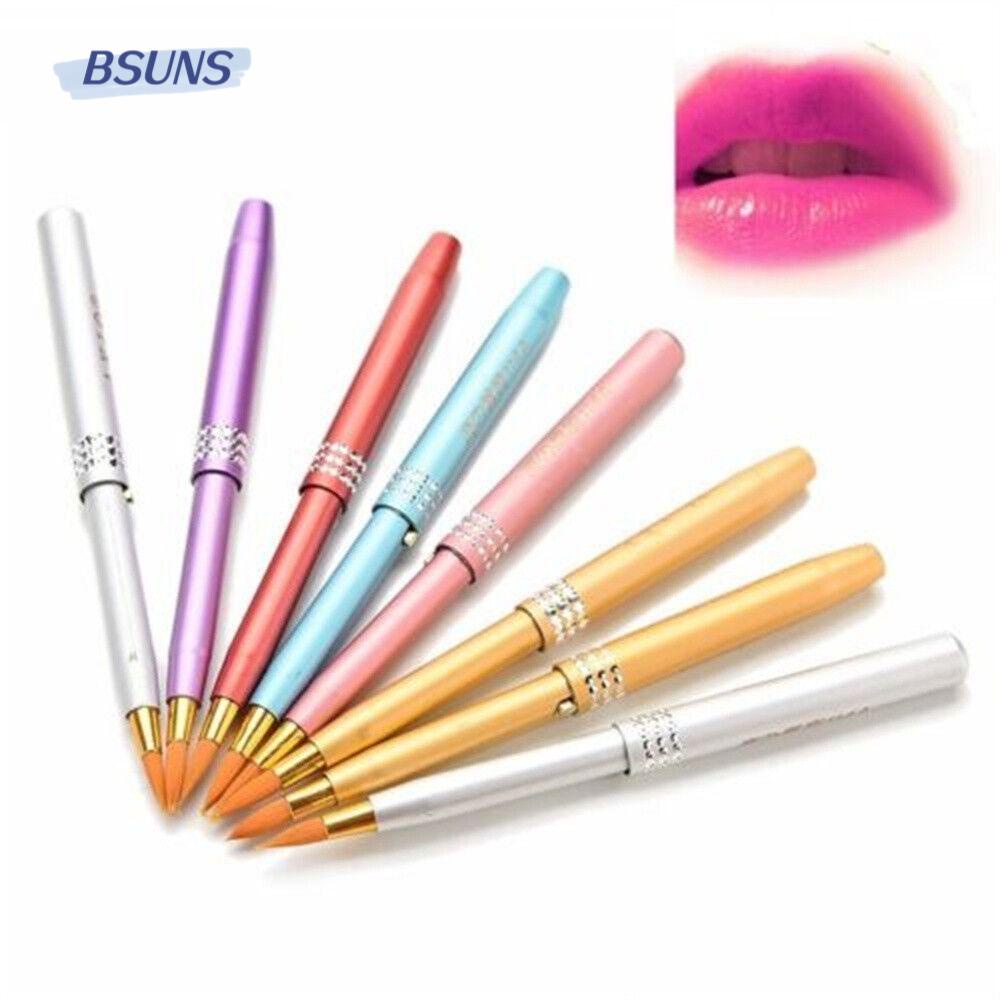 Set 12 Cọ Tô Son Môi Sợi Tổng Hợp Thiết Kế Có Thể Thu Gọn Tiện Dụng