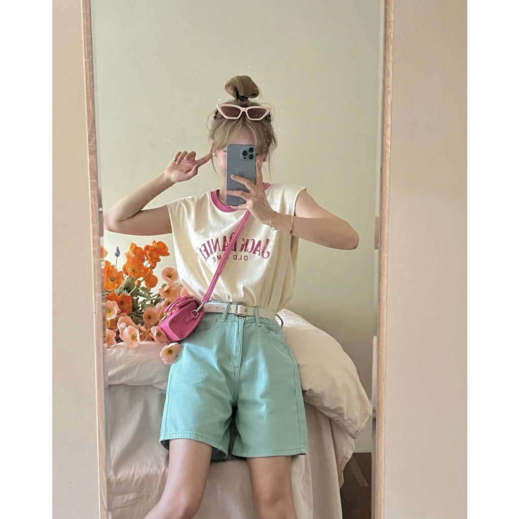 Áo Sát Nách Cổ Tròn In Chữ Thời Trang Mùa Hè Cho Nữ