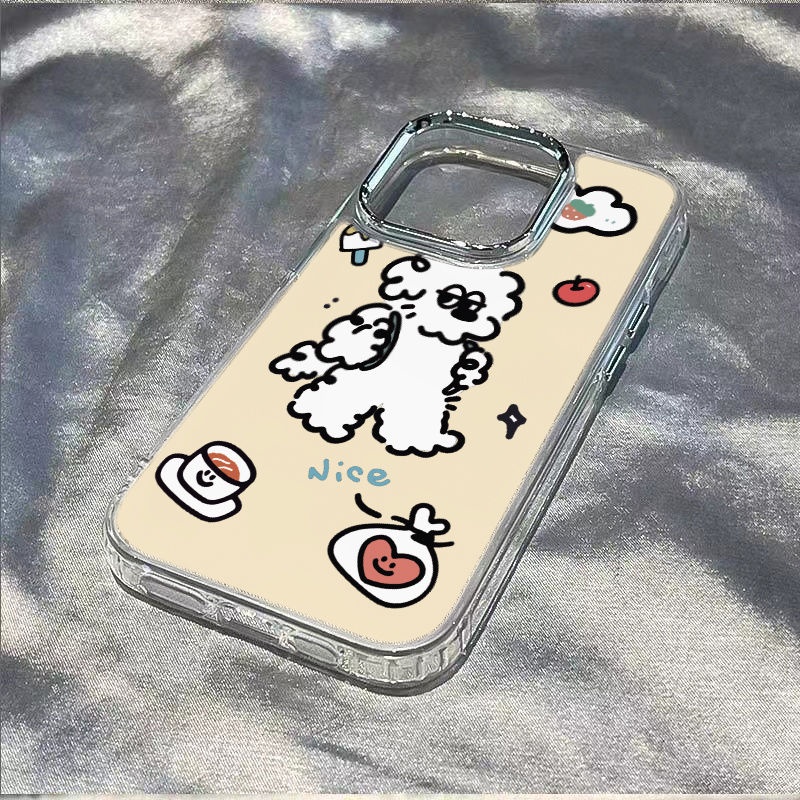 ✅Ốp Điện Thoại Dẻo Họa Tiết Chú Chó Trắng Dễ Thương Chống Sốc Cho Iphone14ProPlus 7iPhone12813 max / ZG7H 11