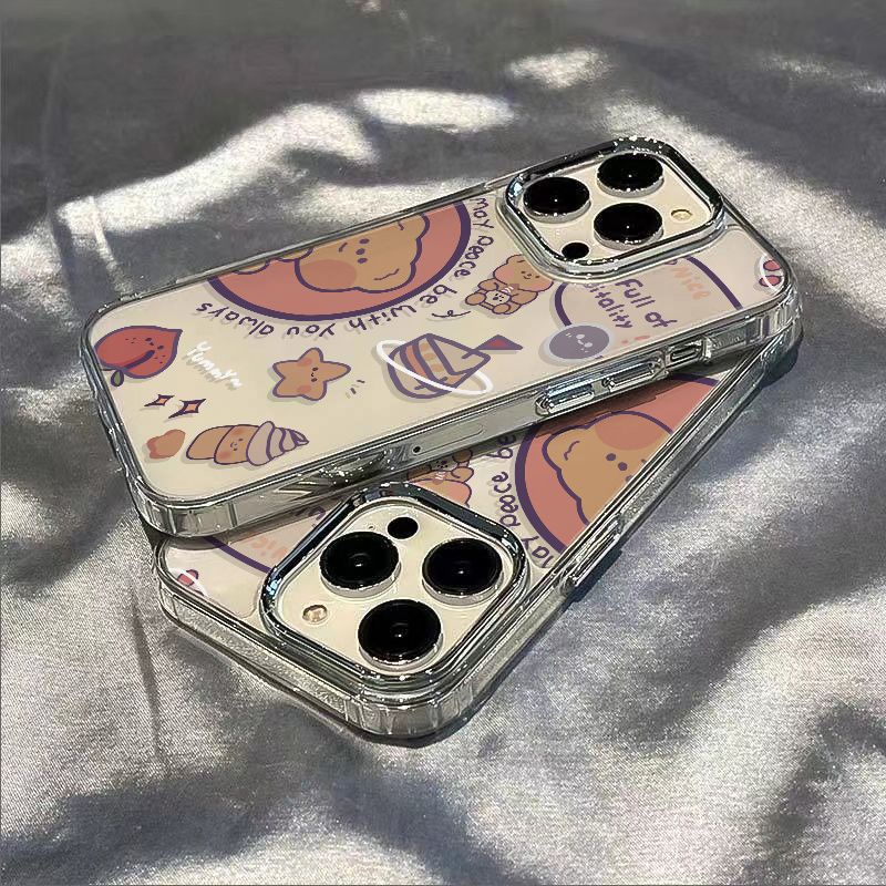 ✅Ốp Điện Thoại Dẻo Họa Tiết Gấu Nhỏ Dễ Thương Chống Sốc Cho Iphone 14proplus13 iPhone12 7 811