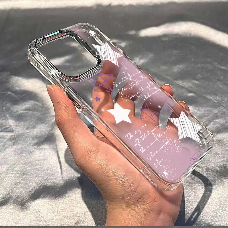 ✅Ốp Điện Thoại Dẻo Màu Gradient Họa Tiết Ngôi Sao Đơn Giản Chống Sốc Cho Iphone12 max plus 71113 14pro8 / AJMV