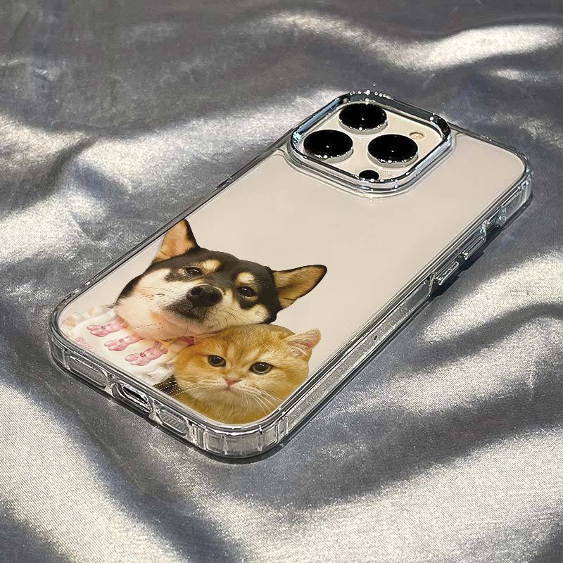 ✅Ốp Điện Thoại Mềm Chống Sốc Hình Chó Mèo Cho Iphone 11 7 13max Plus8 Iphone1214Proins Style / NRE5