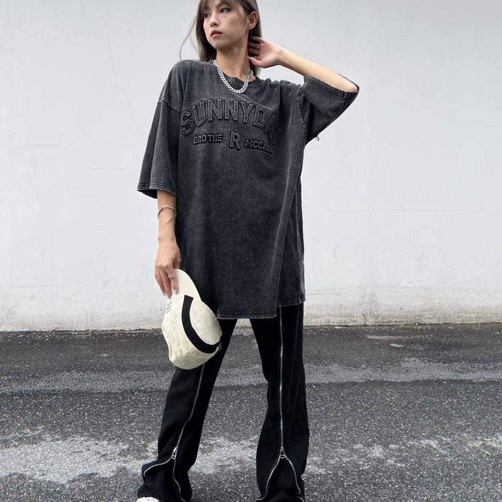 Áo Thun Tay Ngắn In Nổi Họa Tiết Phong Cách Đường Phố Mỹ Mùa Hè Cho Nam