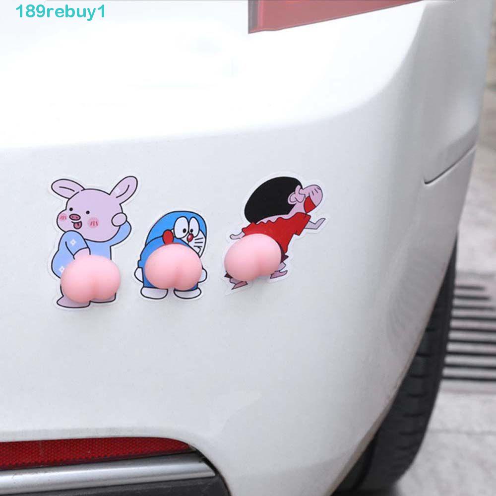 Miếng Dán 3D Chống Trầy Xước Họa Tiết Dễ Thương Trang Trí Cửa Sổ Xe Hơi REBUY1