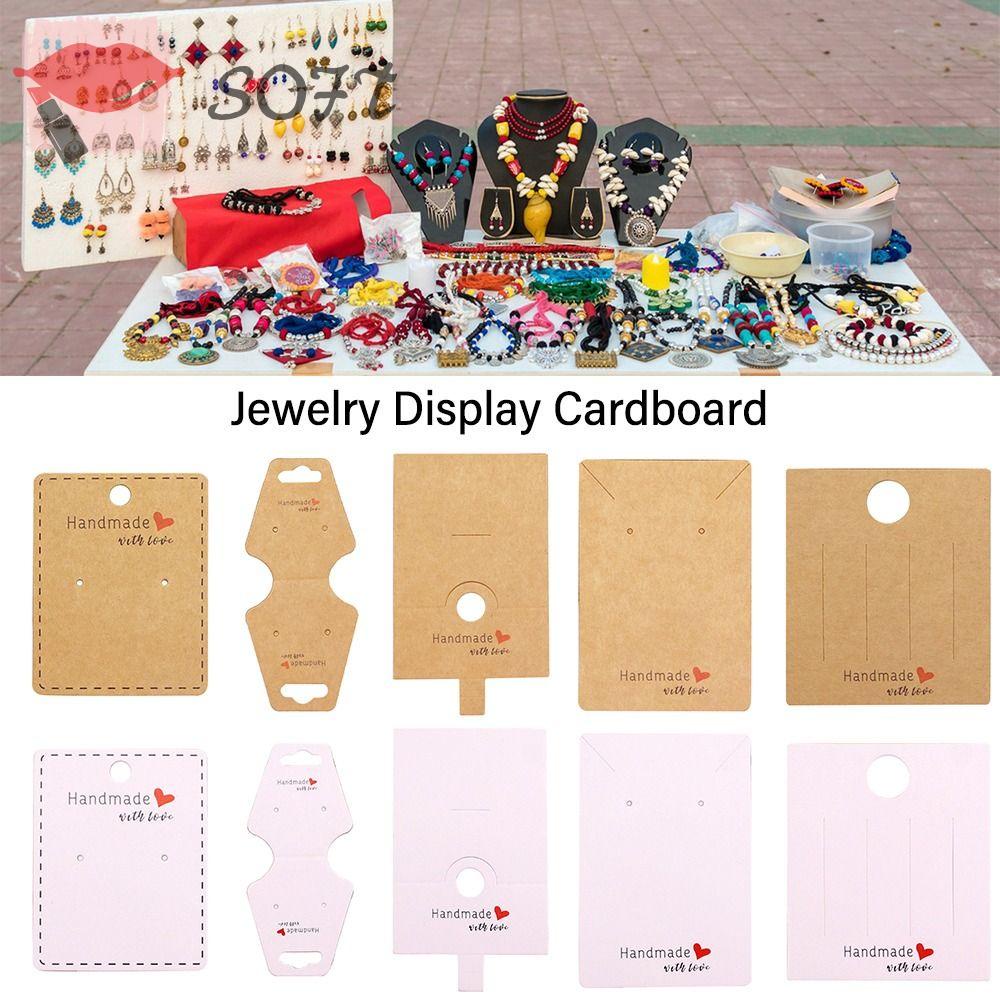 Set 100 Thẻ Giấy Kraft Dùng Để Trưng Bày Trang Sức DIY