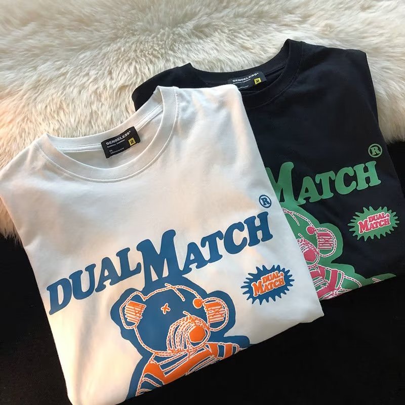 Áo Thun Tay Ngắn Dáng Rộng Phong Cách Đường Phố Nhật Bản Thời Trang Mùa Hè Cho Nam T114 * P20