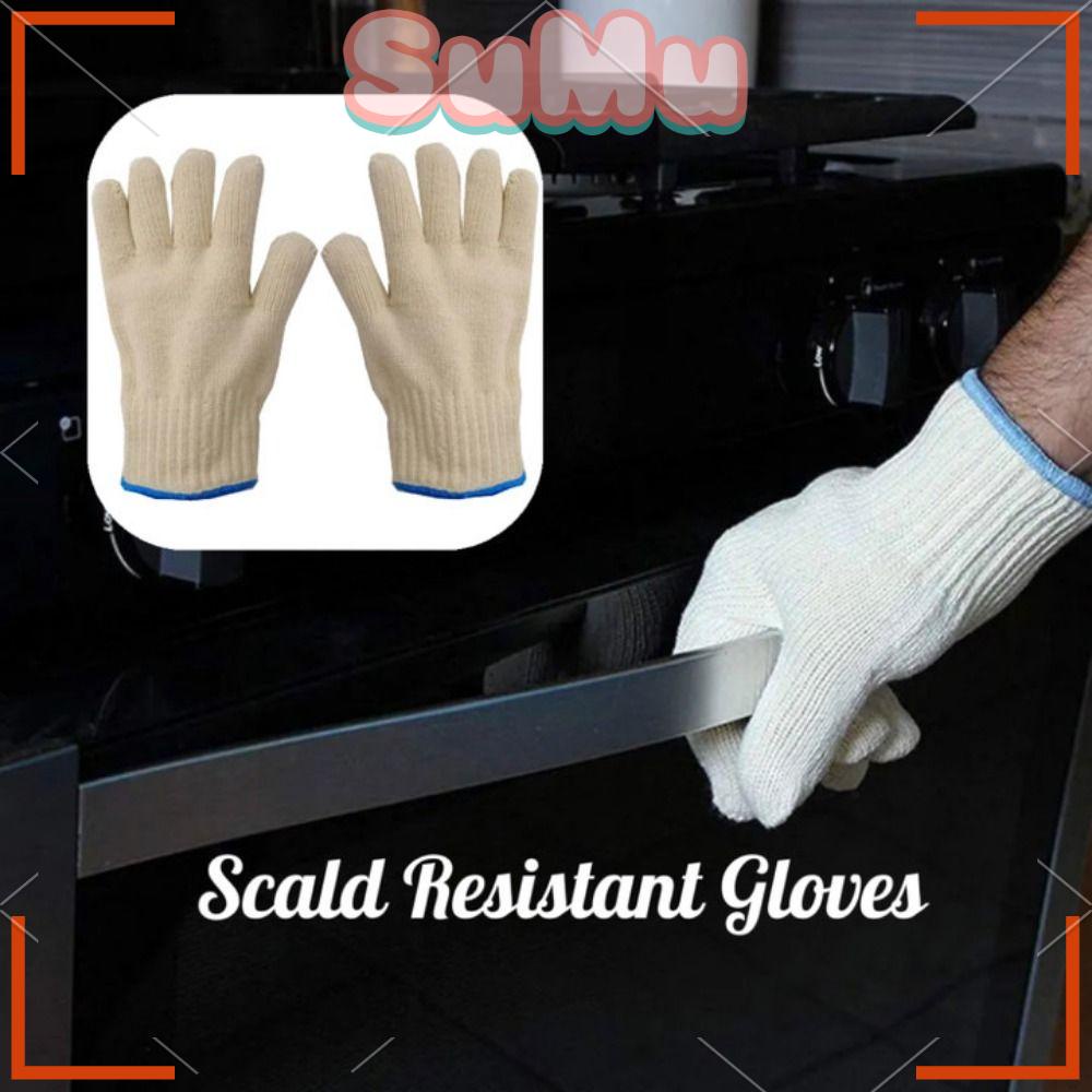 Set 2 Găng Tay Polyester Bảo Vệ An Toàn Đa Ứng Dụng Có Thể Giặt Rửa