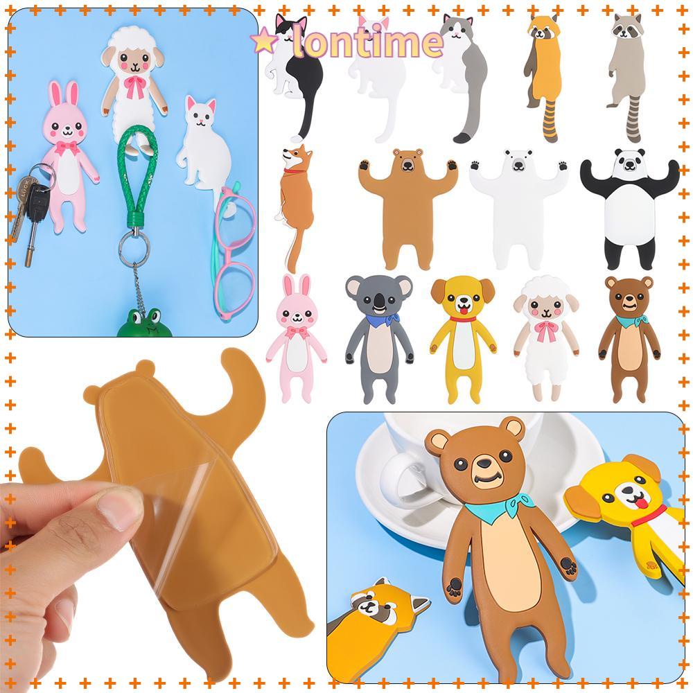 Móc Dán Tường Tự Dính Hình Thú Hoạt Hình Đáng Yêu Trang Trí Nhà Cửa