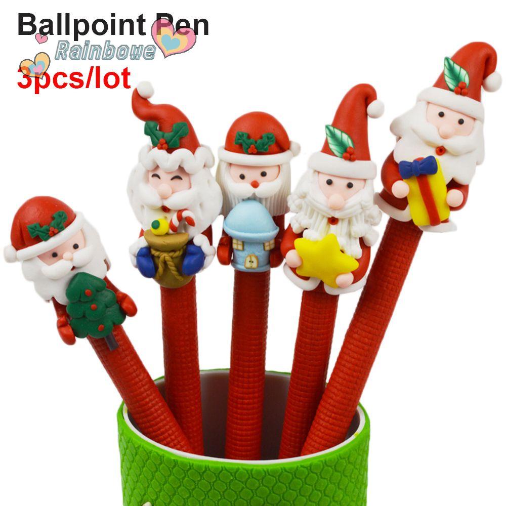 Bộ 3 Bút Bi Tạo Hình Ông Già Noel Hoạt Hình