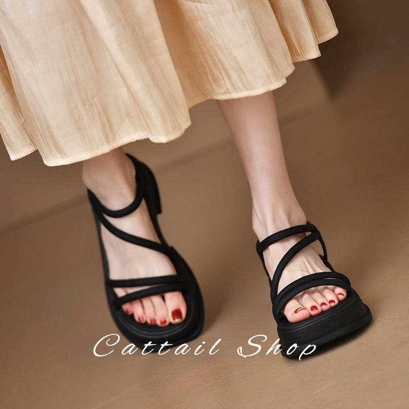 DISHULAN  dép nữ sandal nữ dép bánh mì nữ dép bánh mì Chống Trượt 061201