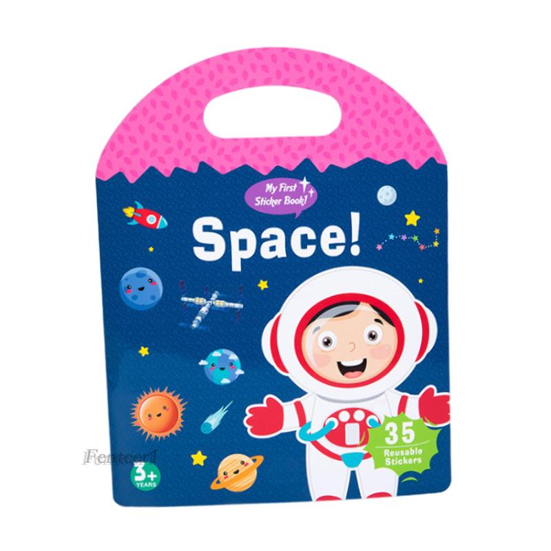 [Fenteer1] Sách Hình Dán Tĩnh Điện Giáo Dục Sách Có Thể Tái Sử Dụng Cho Trẻ