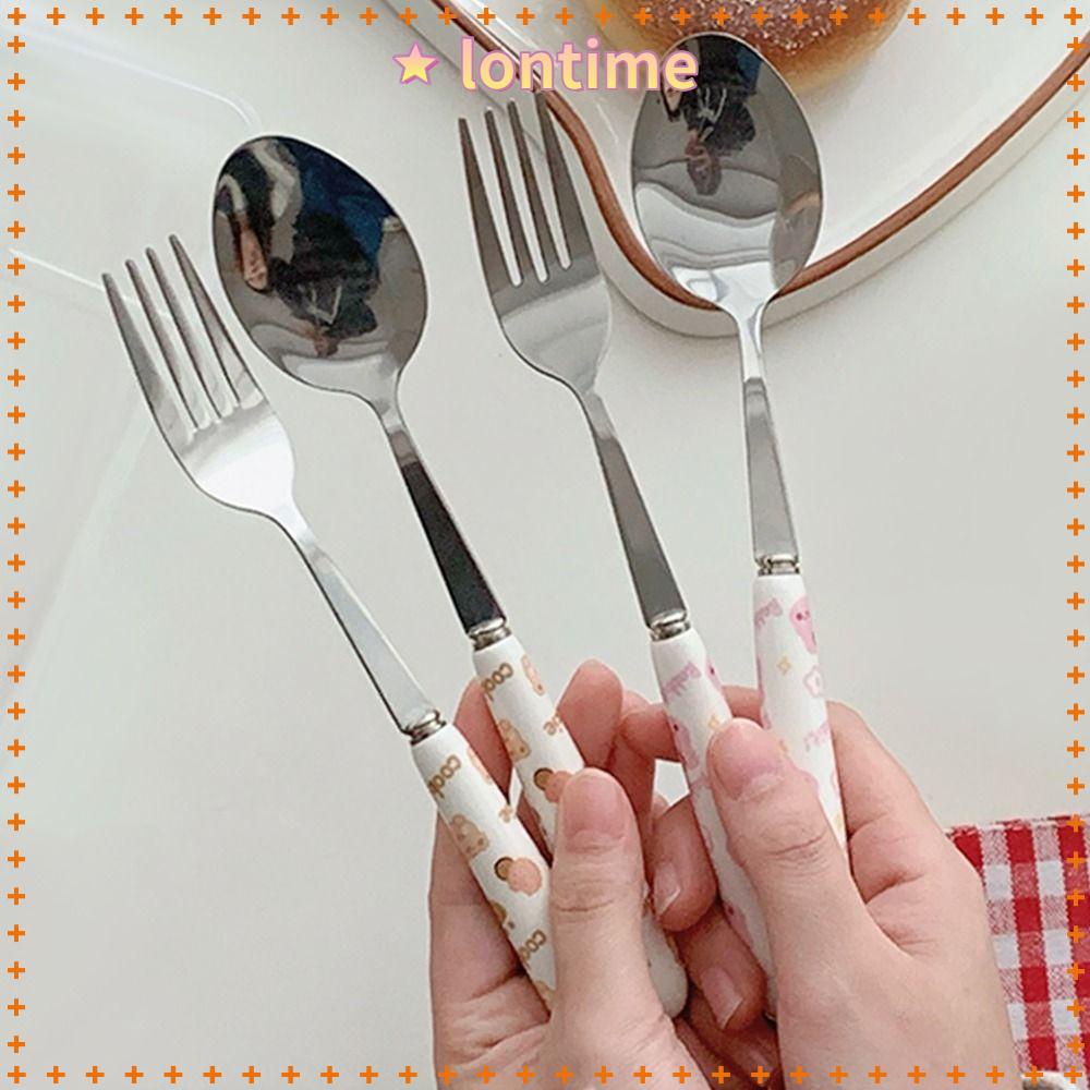 Bộ Dụng Cụ Ăn Uống Bằng Thép Không Gỉ Dễ Thương Có Thể Tái Sử Dụng