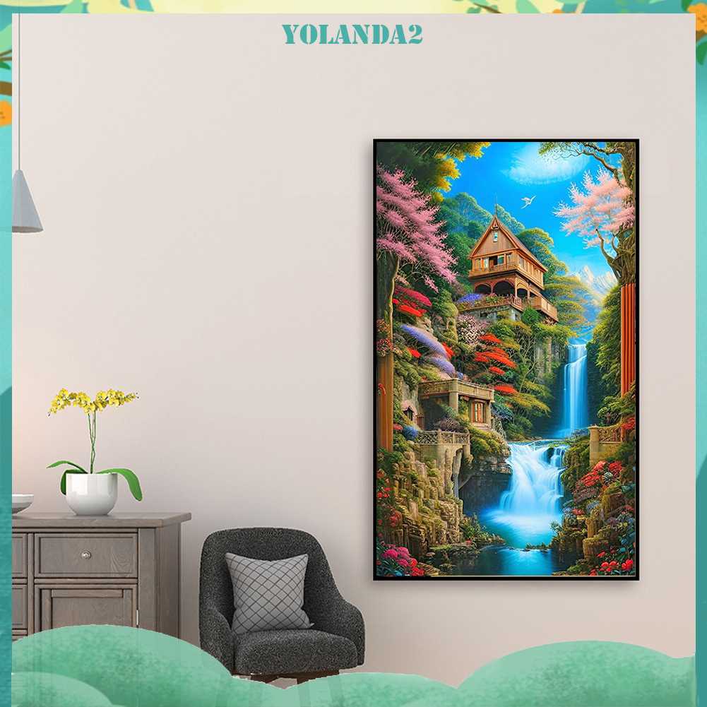 Tranh Đính Đá Kim Cương Toàn Bộ 5D DIY Hình Thác Nước