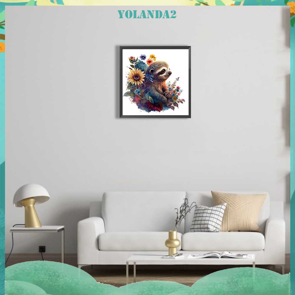 Tranh Đính Đá Kim Cương Toàn Bộ 5D DIY Hình Vẽ Con Lười