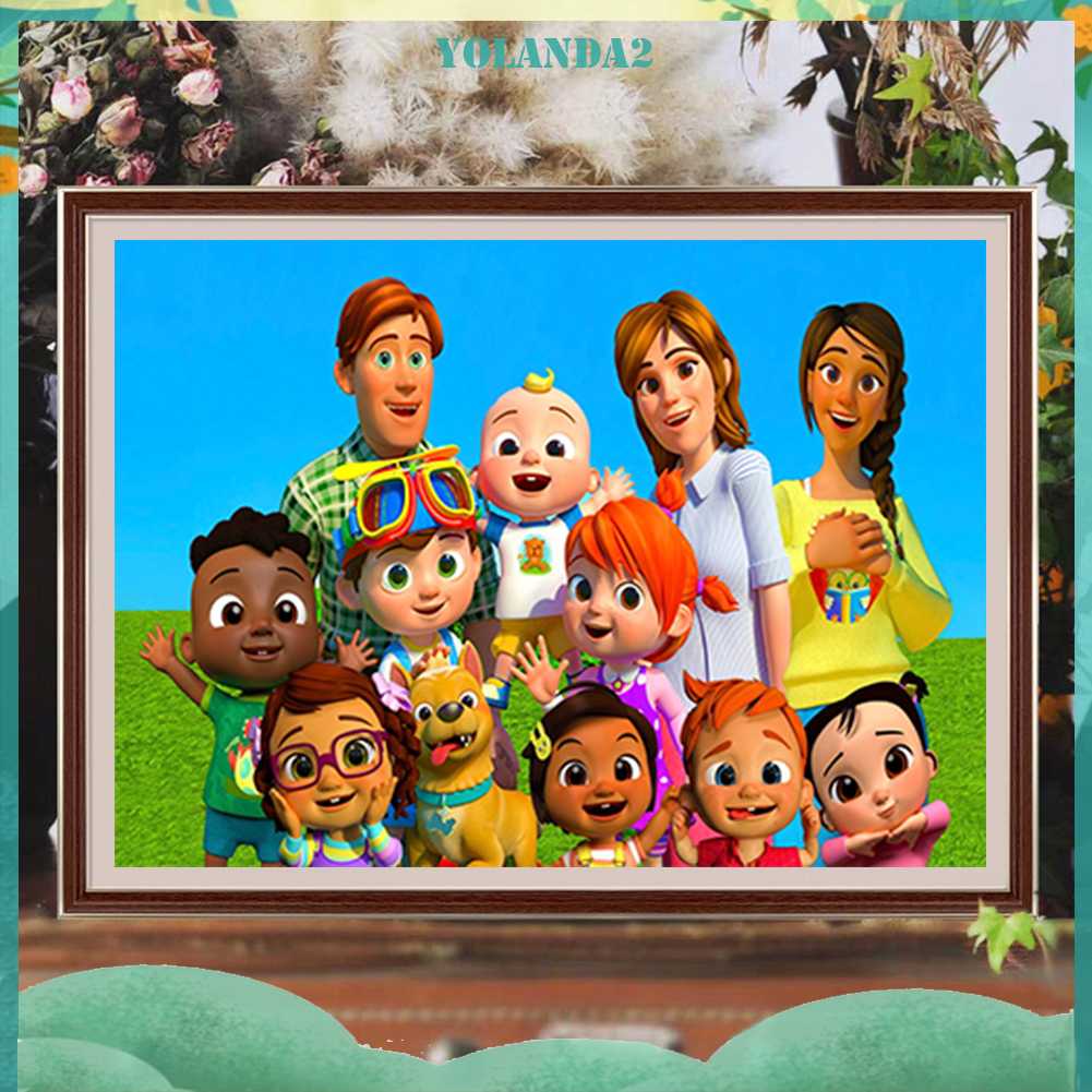 Bộ Tranh Đính Đá 5D Họa Tiết Hoạt Hình Dễ Thương Độc Đáo DIY Dùng Trang Trí Nhà Cửa