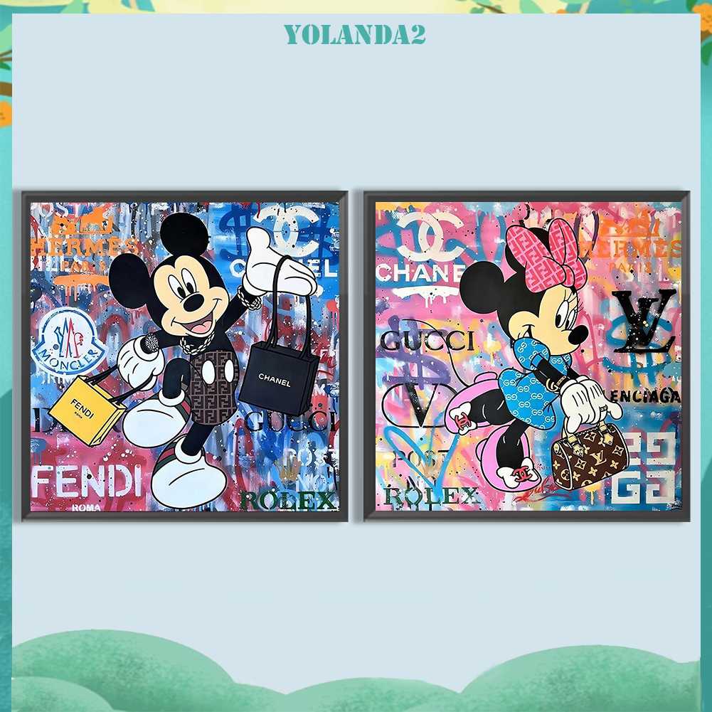 Tranh Đính Đá Kim Cương Toàn Bộ 5D DIY Hình Vẽ Chuột Mickey