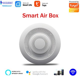 6 In 1 Tuya Wifi Smart Air Box Formaldehyde Temperature Humidity Gas Detector Sensor Automation Alarm KKDURANT