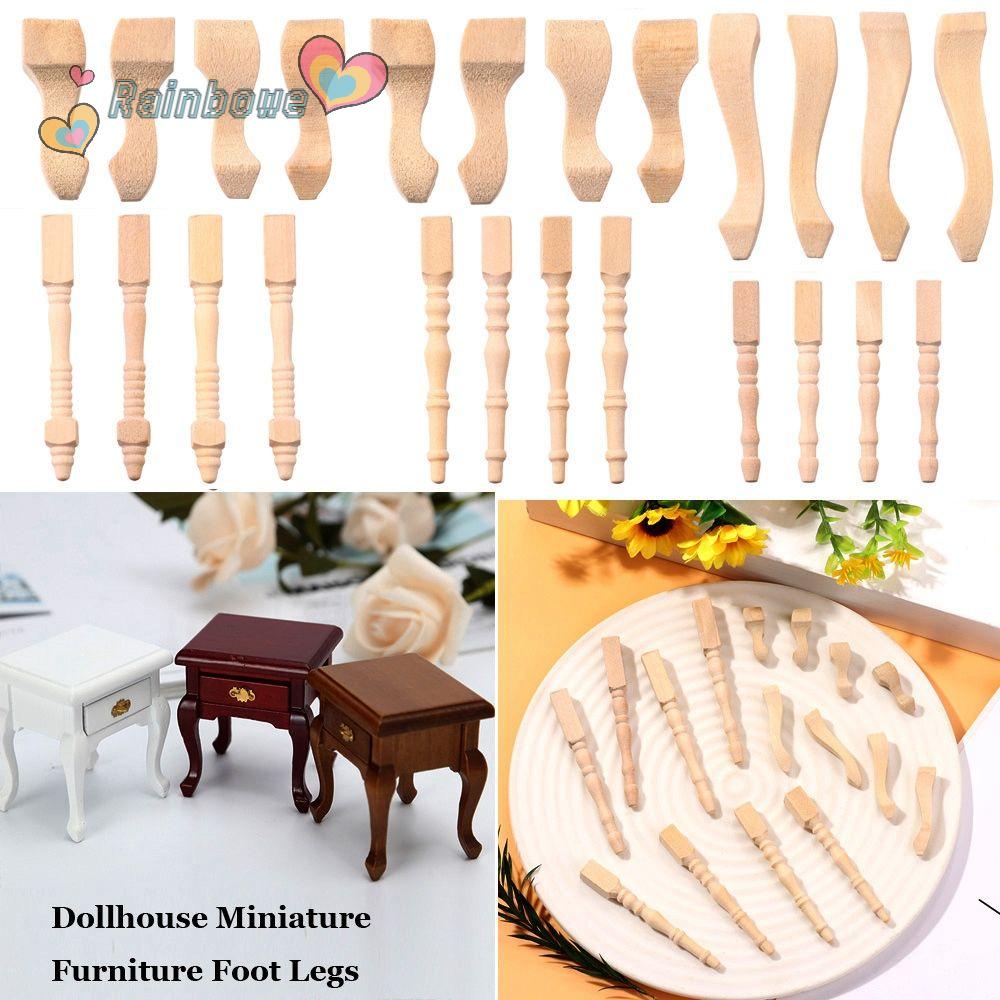 Set 4 Chân Đứng Bằng Gỗ Thời Trang Cho Búp Bê