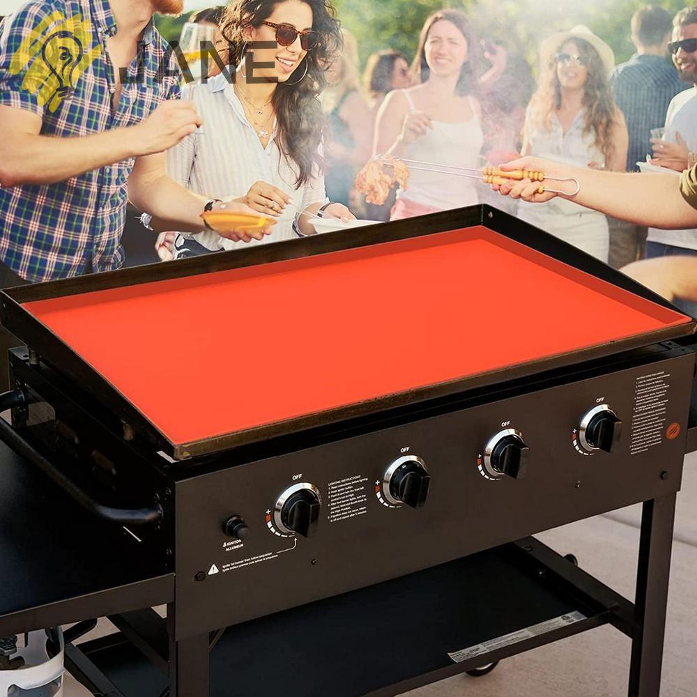 Tấm Lót Vỉ Nướng BBQ Bằng Silicone Chống Bám Dầu Tái Sử Dụng Tiện Lợi