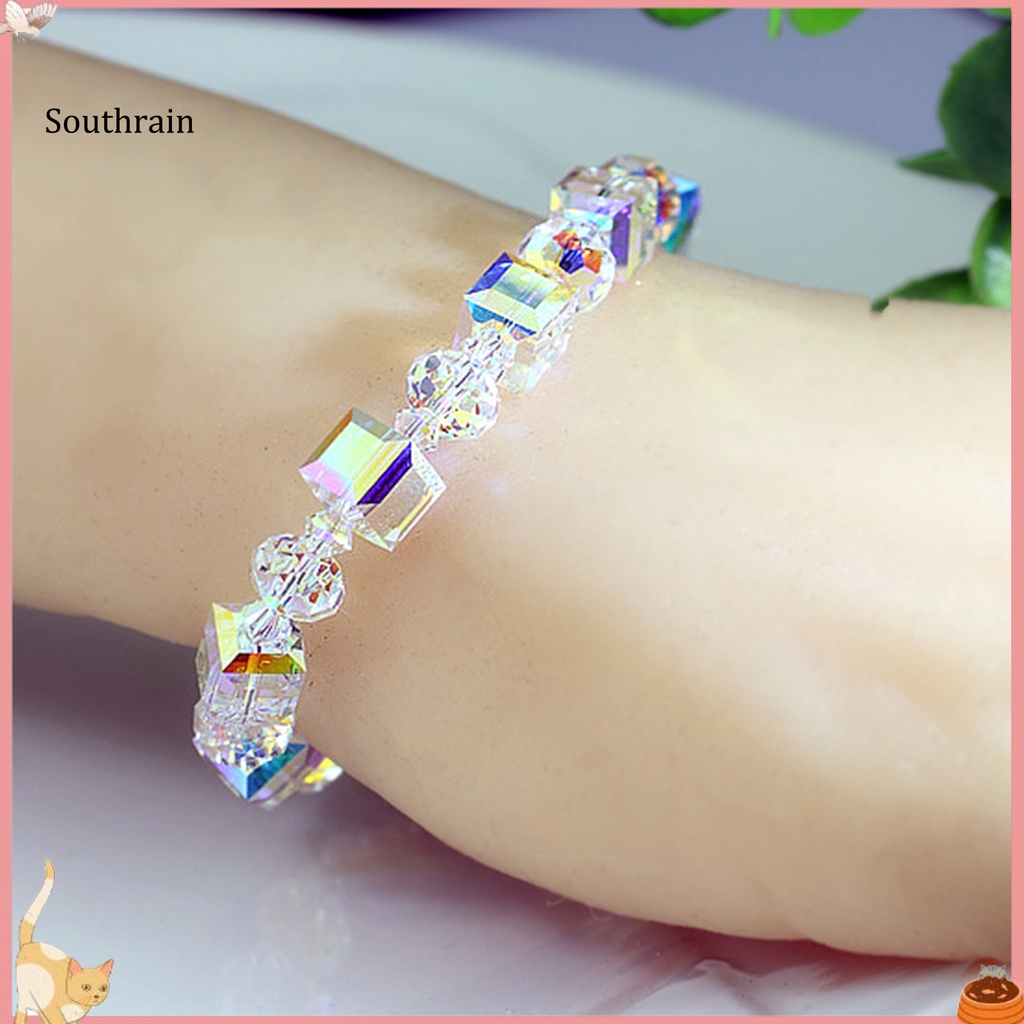 Vòng Đeo Tay Dây Xích Đính Pha Lê Nhân Tạo Dành Cho Nữ