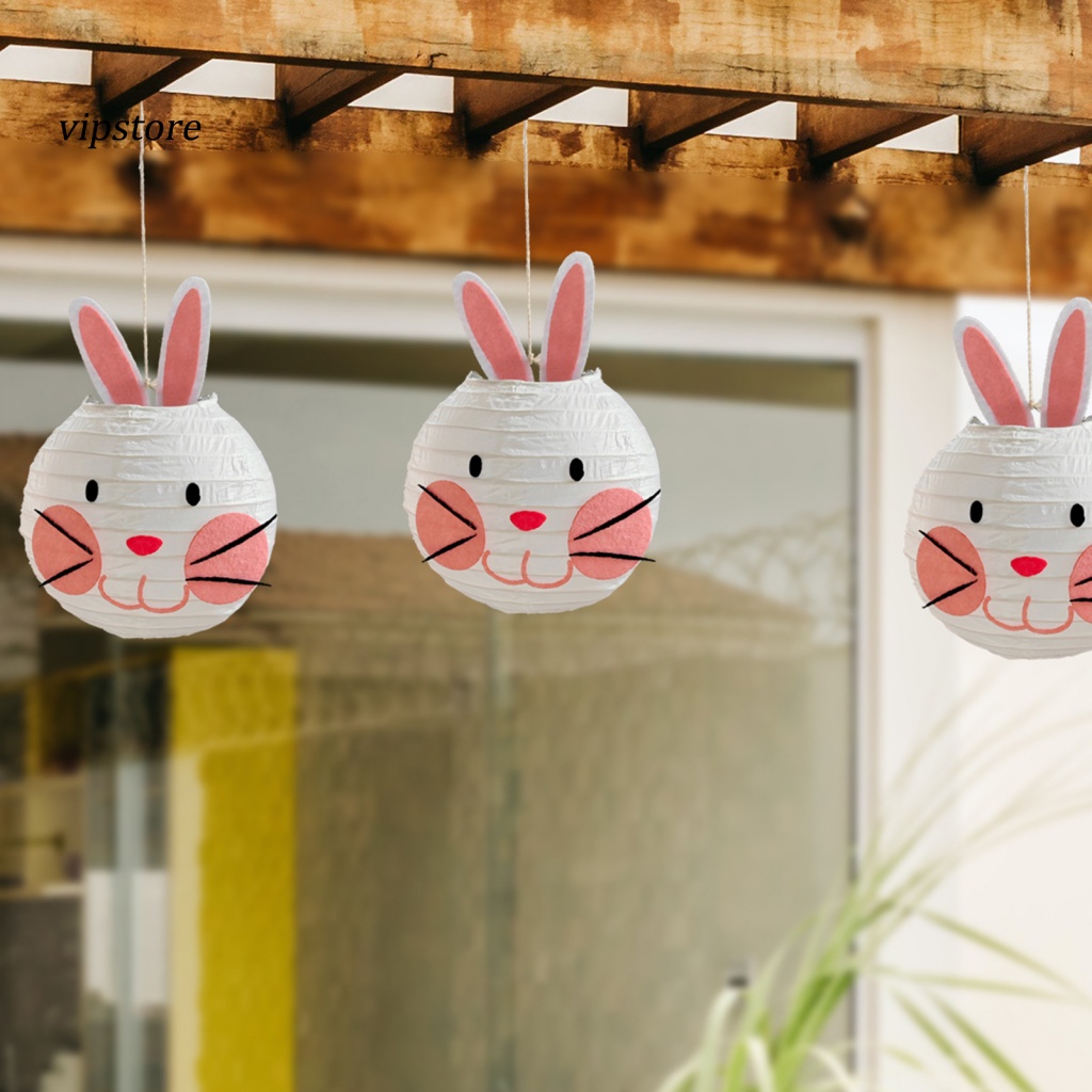 Lồng Đèn Giấy Treo Trang Trí Tiệc Hình Thỏ Dễ Thương