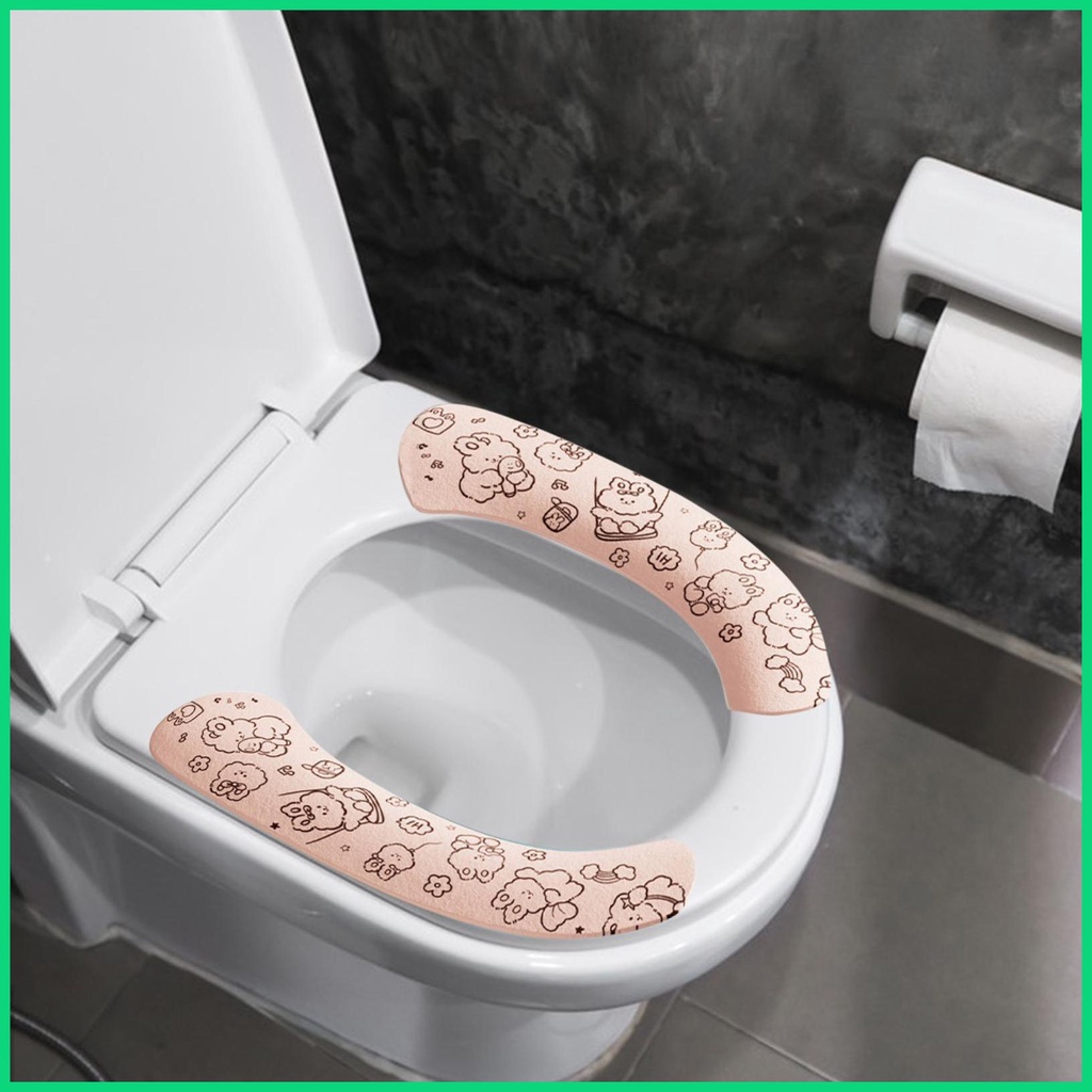 Đệm Lót Bồn Cầu Tự Dính Không Trượt Hình Thỏ Bunny Dễ Thương