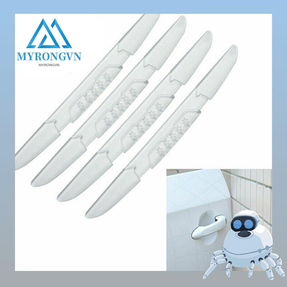 Bộ 4 Miếng Dán Bảo Vệ Cạnh Cửa Xe Hơi Bằng PVC Trong Suốt Chắc Chắn