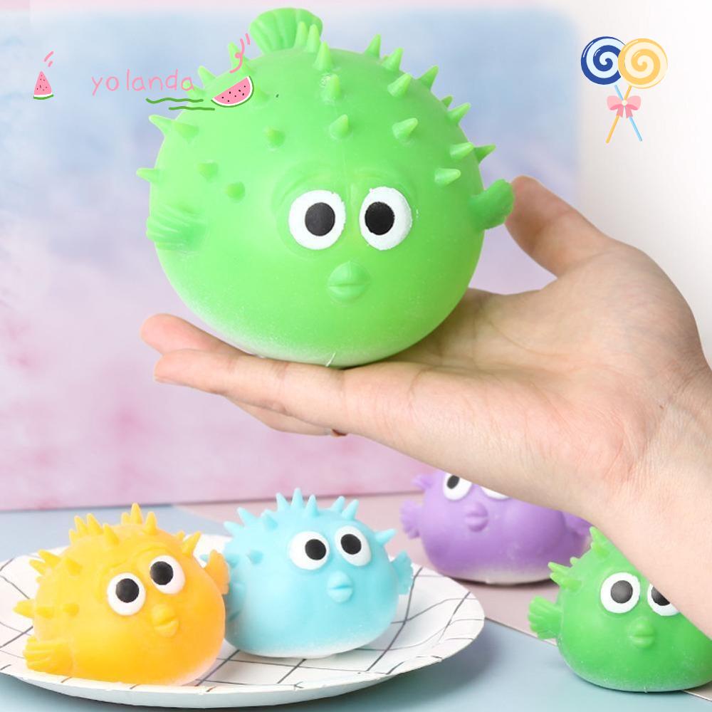 Bộ 2 Bóng Bơm Hơi Thiết Kế Hình Cá Dễ Thương Giúp Giảm Căng Thẳng Dành Cho Bé