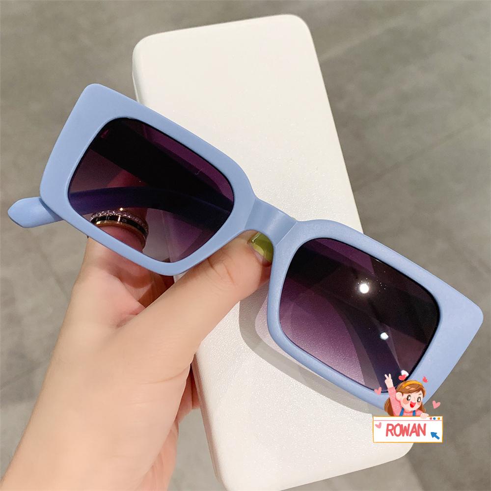 Kính Mát Gọng Vuông Nhỏ Màu Gradient Thời Trang Cho Nữ