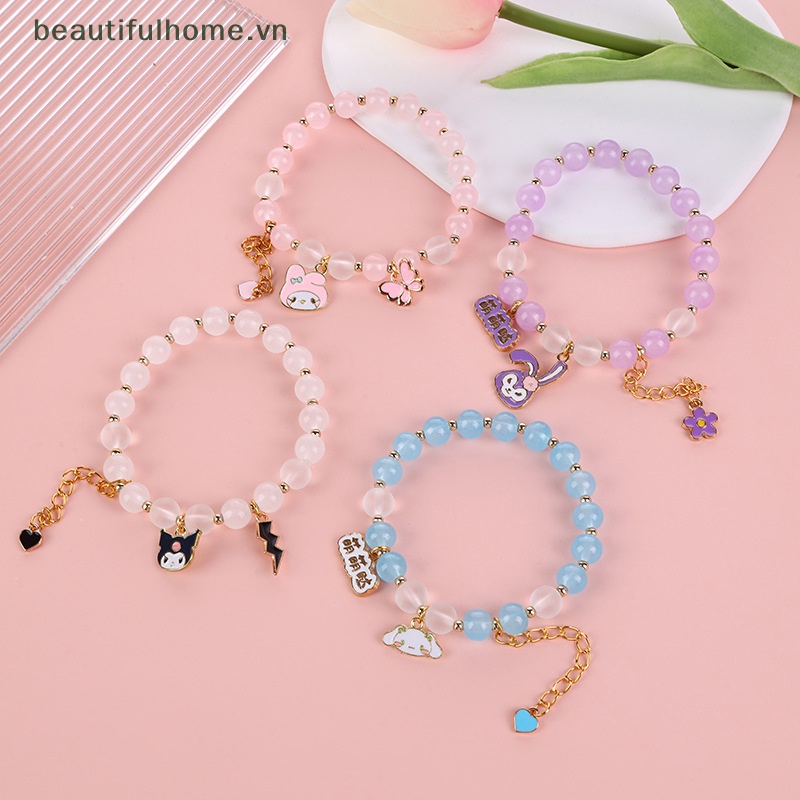 [beautifulhome] Vòng Tay Dây Buộc Tóc Cặp Đôi Họa Tiết Hoạt Hình Sanrioed Kuromi Mymelody Cinnamoroll Dễ Thương Làm Quà Tặng Cho Học Sinh [beauty