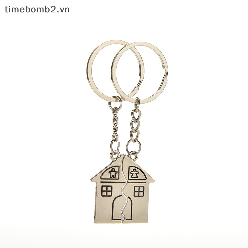Set 2 Móc Khóa Hình Ngôi Nhà Xinh Xắn Dành Cho Cặp Đôi