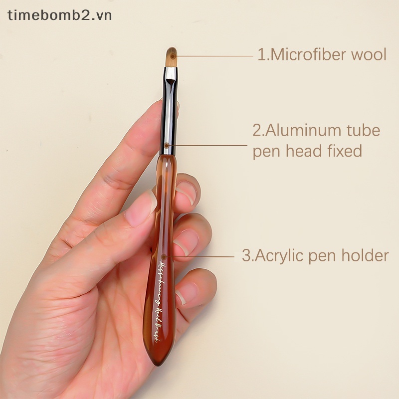 {Timebomb} Cọ Vẽ Móng Nghệ Thuật Bằng Nhựa Resin Tay Cầm Hình Quả Bầu / Chấm Bi