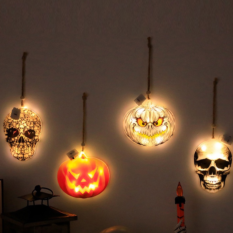 Đèn LED Hình Đầu Lâu Bí Ngô Trang Trí Halloween