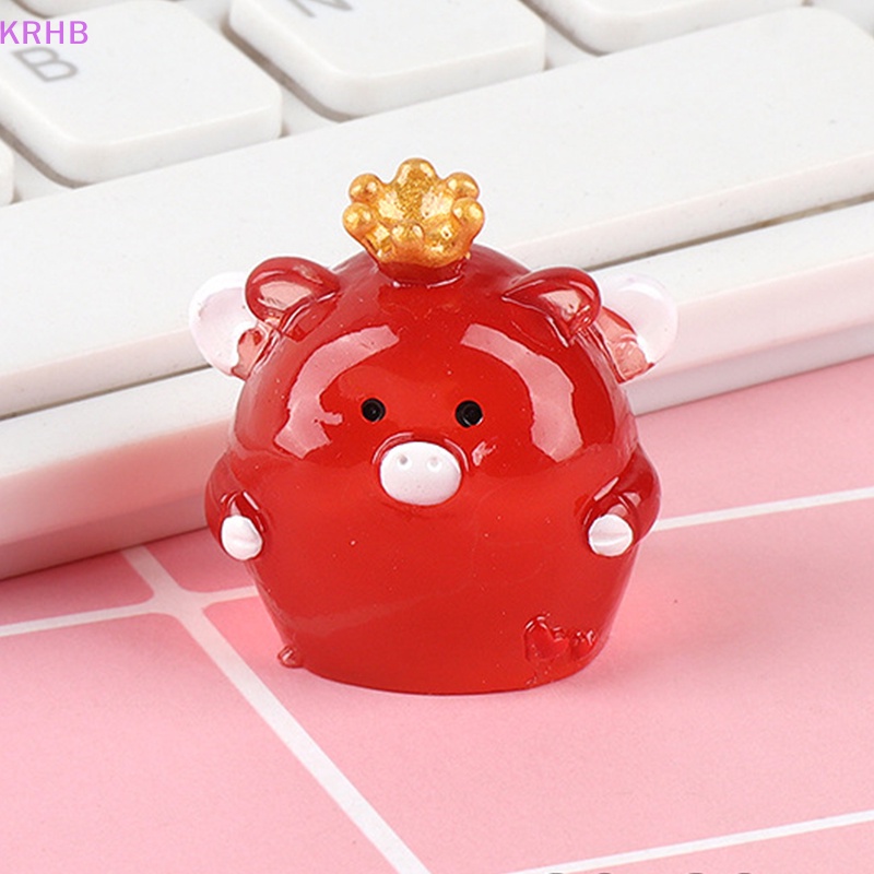 Đồ Chơi Hình Chú Heo Đội Vương Miện Mini Bằng Nhựa Phát Quang Dễ Thương Trang Trí Bảng Điều Khiển Xe Hơi / Nhà Cửa / Sân Vườn Mới