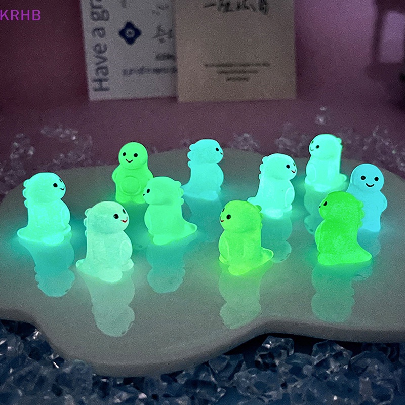 Bộ 5 Mô Hình Khủng Long Mini Bằng Nhựa Phát Quang Dùng Trang Trí DIY Mới