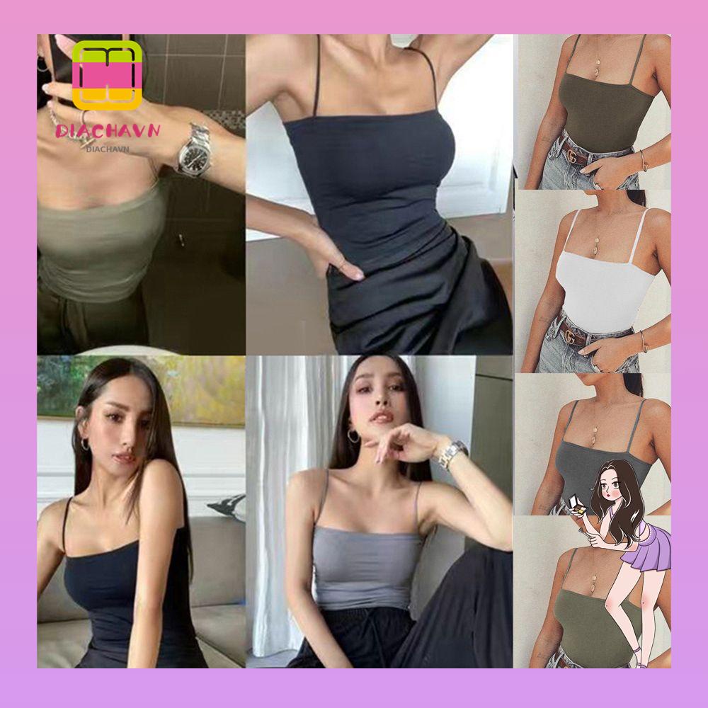 Áo Lót Ngủ Hai Dây Có Mút Đệm Ngực Thoáng Khí