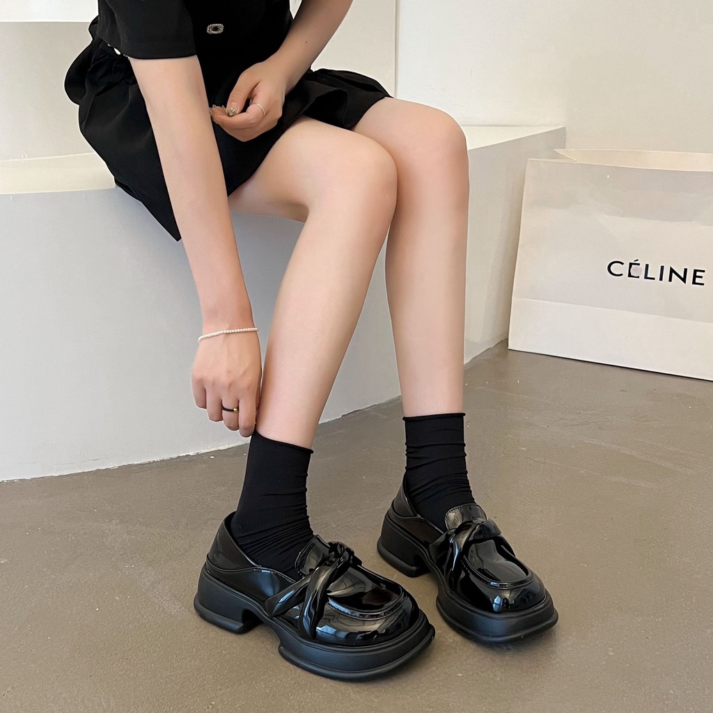 Giày Da Đế Dày Thời Trang Dành Cho Nữ