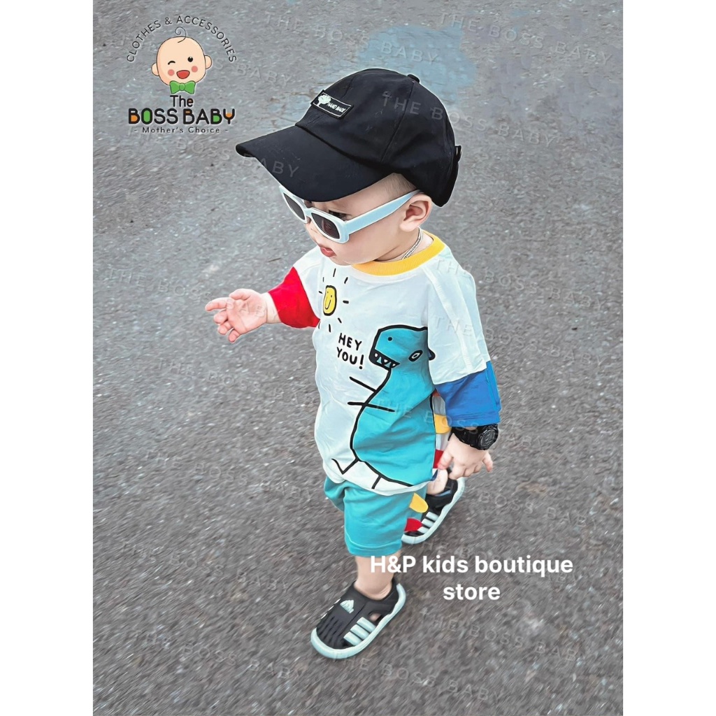 SALE BỘ COTTON KHỦNG LONG BÉ TRAI