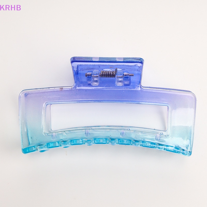 Kẹp Tóc Càng Cua Bằng Nhựa Trong Suốt Màu Gradient Phong Cách Hàn Quốc Mới