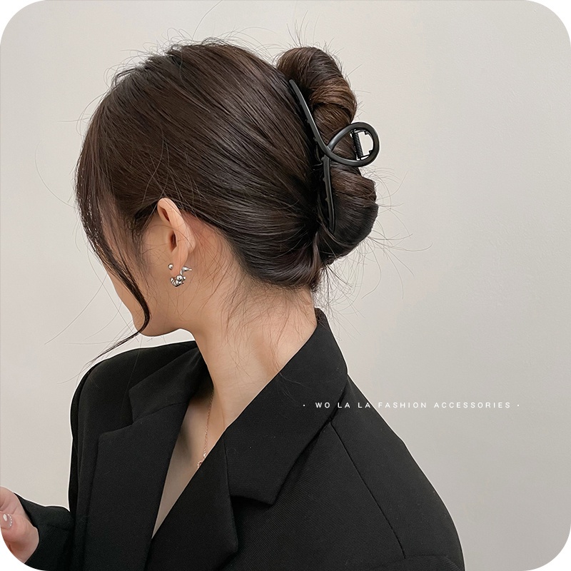 Bộ Sưu Tập Kẹp Tóc Màu Đen Nhám Phiên Bản Hàn Quốc Mới