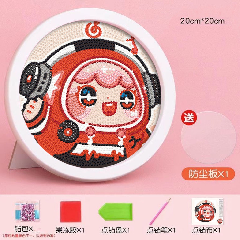 Bộ Tranh Đính Đá 18cm Tự Làm Họa Tiết Hoạt Hình Dễ Thương Cho Bé